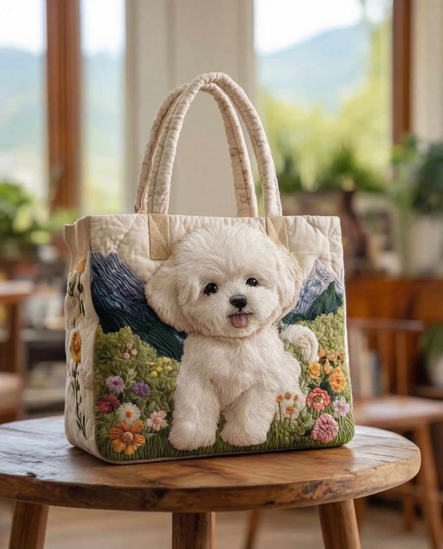 Handgefertigte, gesteppte Tasche „Perro Encantado“