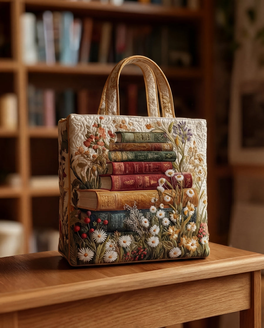 Handgefertigte, gesteppte Handtasche „Blumenmuster“
