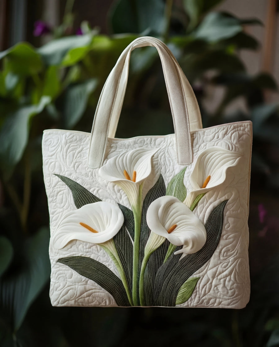 Handgefertigte, gesteppte Handtasche „Concha Blanca“